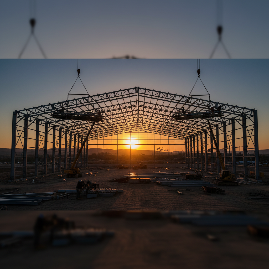 фото Каркасы из металлоконструкций для ангаров: расчёт и изготовление