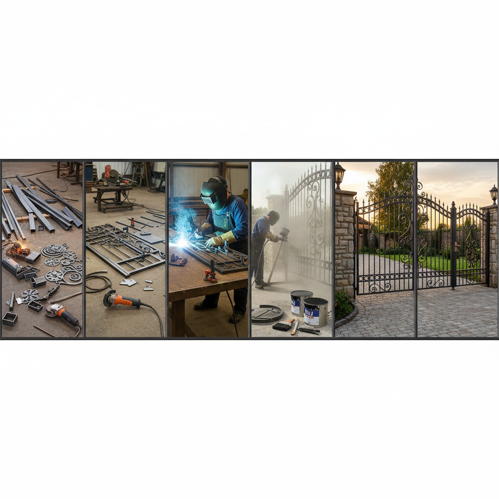 фото Изготовление металлических ворот и калиток: этапы и материалы