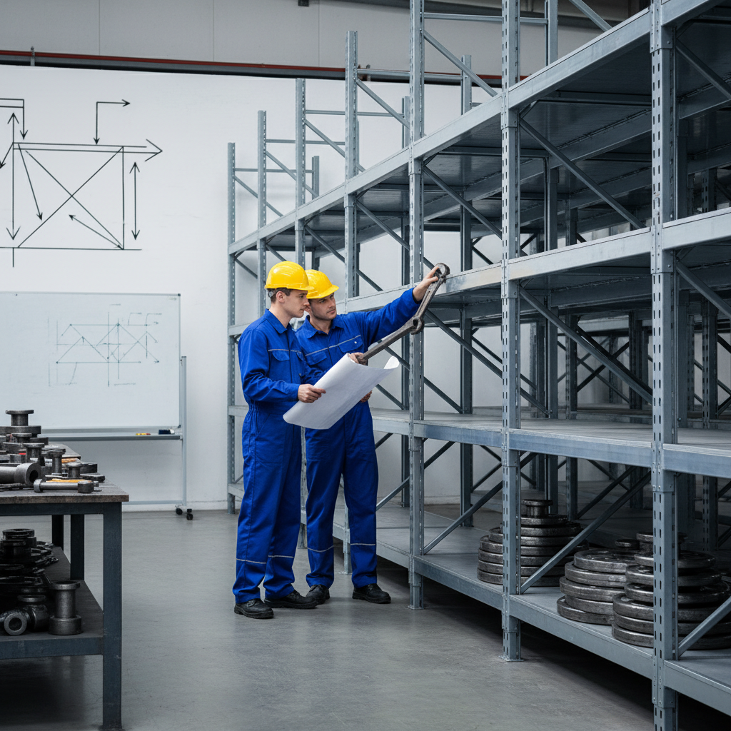 фото Металлические стеллажи и полки: расчёт нагрузки и сборка