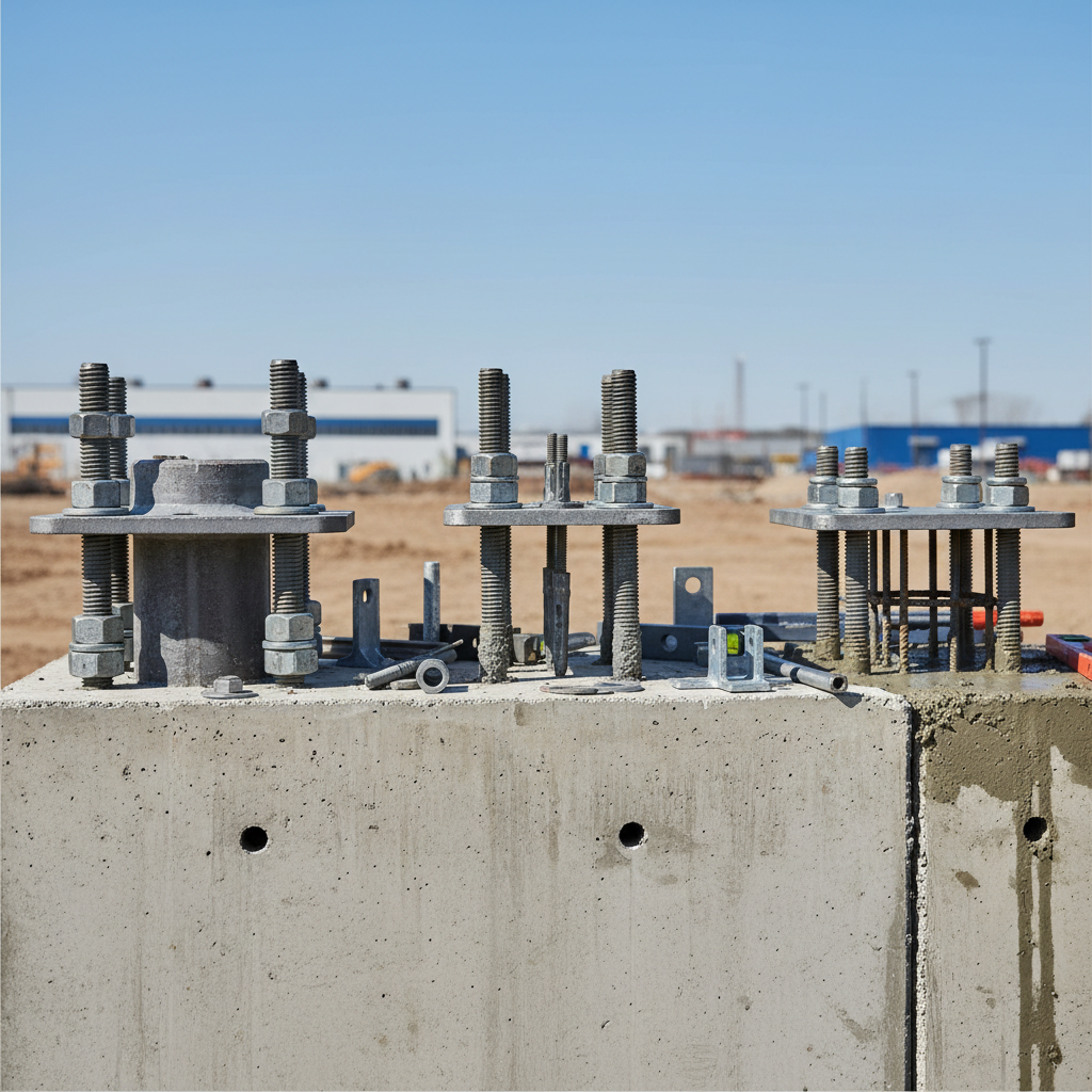 фото Крепление металлоконструкций к фундаменту: способы и расчёты